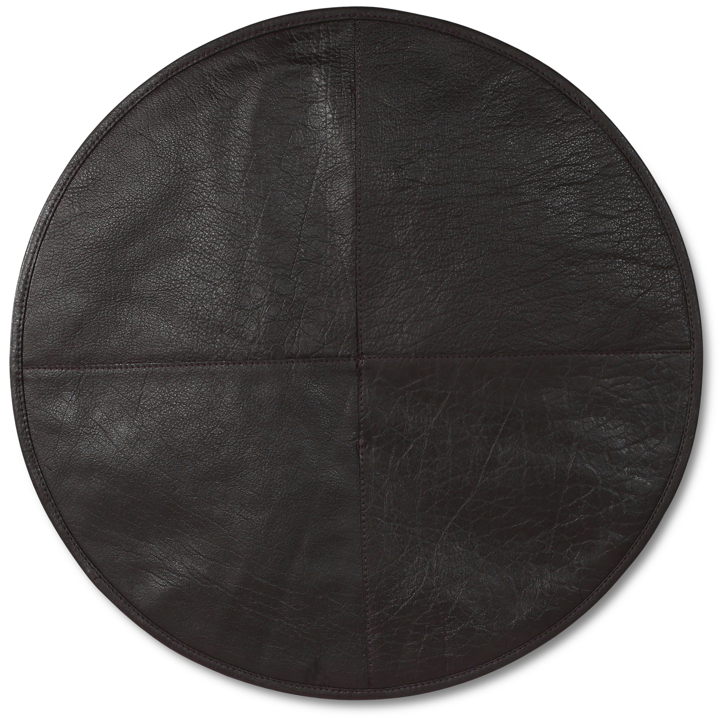 Sitzkissen aus Leder - Dunkelbraun