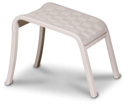 Fu�hocker Frank aus Sattelgurten � wei� pigmentierte Buche + M�belreinigung