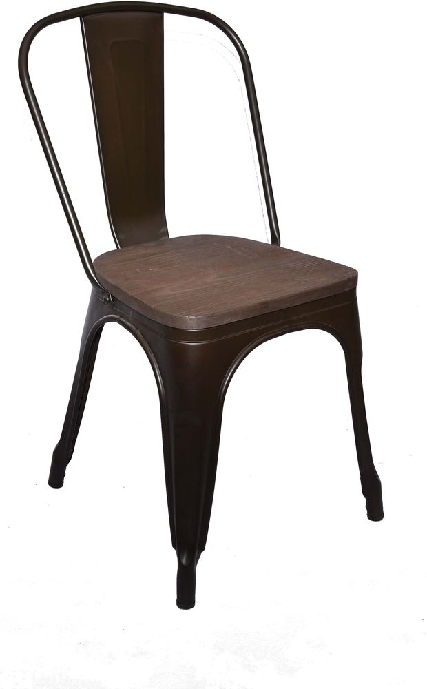 Stapelbarer Esszimmerstuhl Industry aus Blech - Rost Stapelbarer Esszimmerstuhl Industry aus Blech - Rost