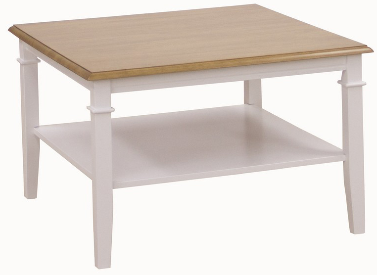 Ramn�s Couchtisch 80 x 80 cm - Wei�/Eiche gebeizt