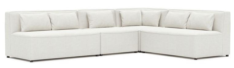 Modular aufbaubares Ecksofa - Natur