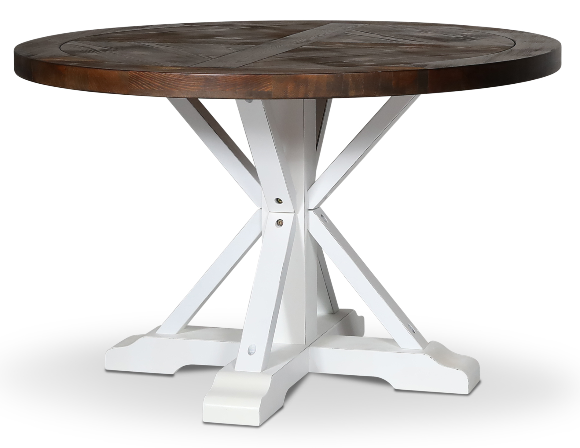 Tub runder Esstisch �120 cm - Braun / Wei�