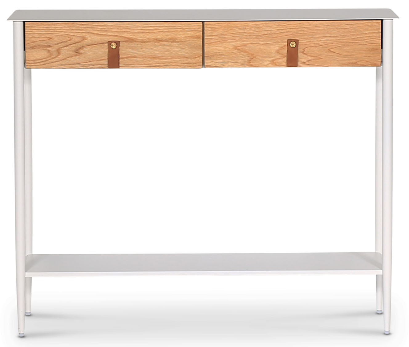 Flash Konsolentisch 100 x 31 cm - Eiche wei�/ge�lt