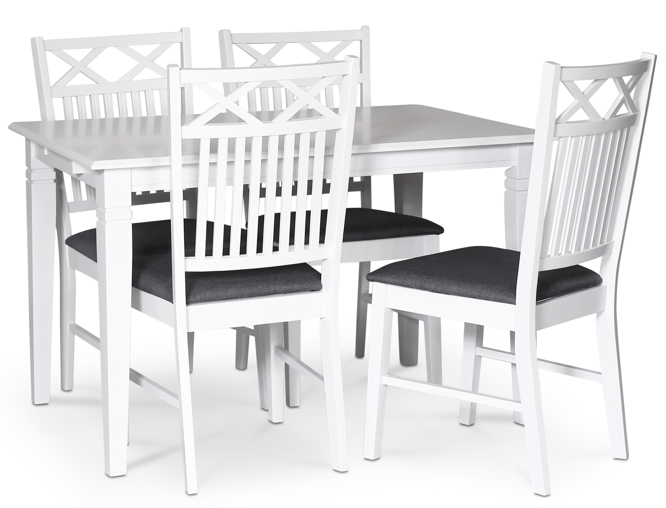 Lebensmittelgruppe Sandhamn; 120 cm Tisch mit 4 Sandhamn Gripsholm St�hlen + 3.00 x M�belf��e