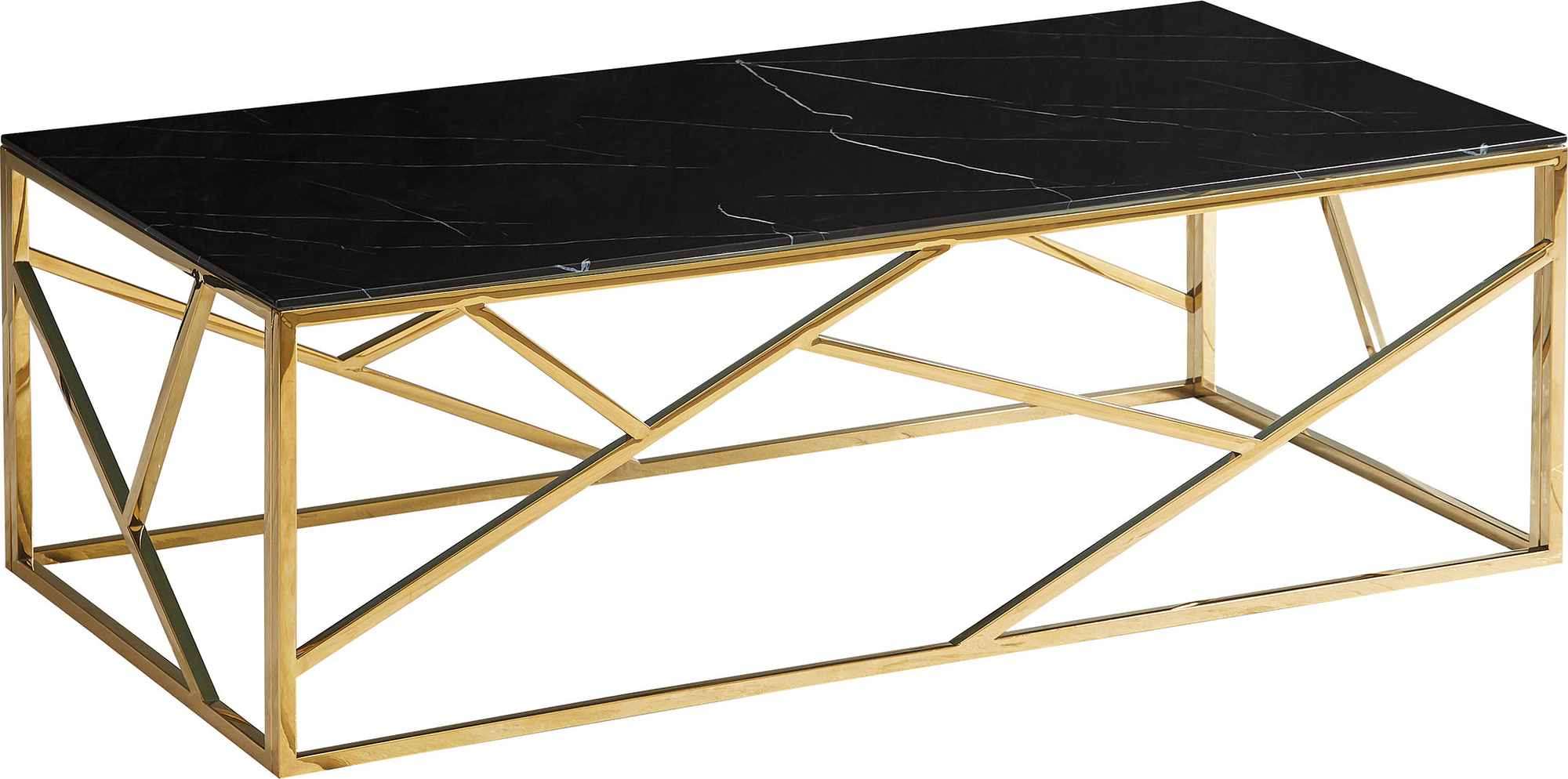 Leavitt Couchtisch 120 cm - Schwarz/Gold Leavitt Couchtisch 120 cm - Schwarz/Gold