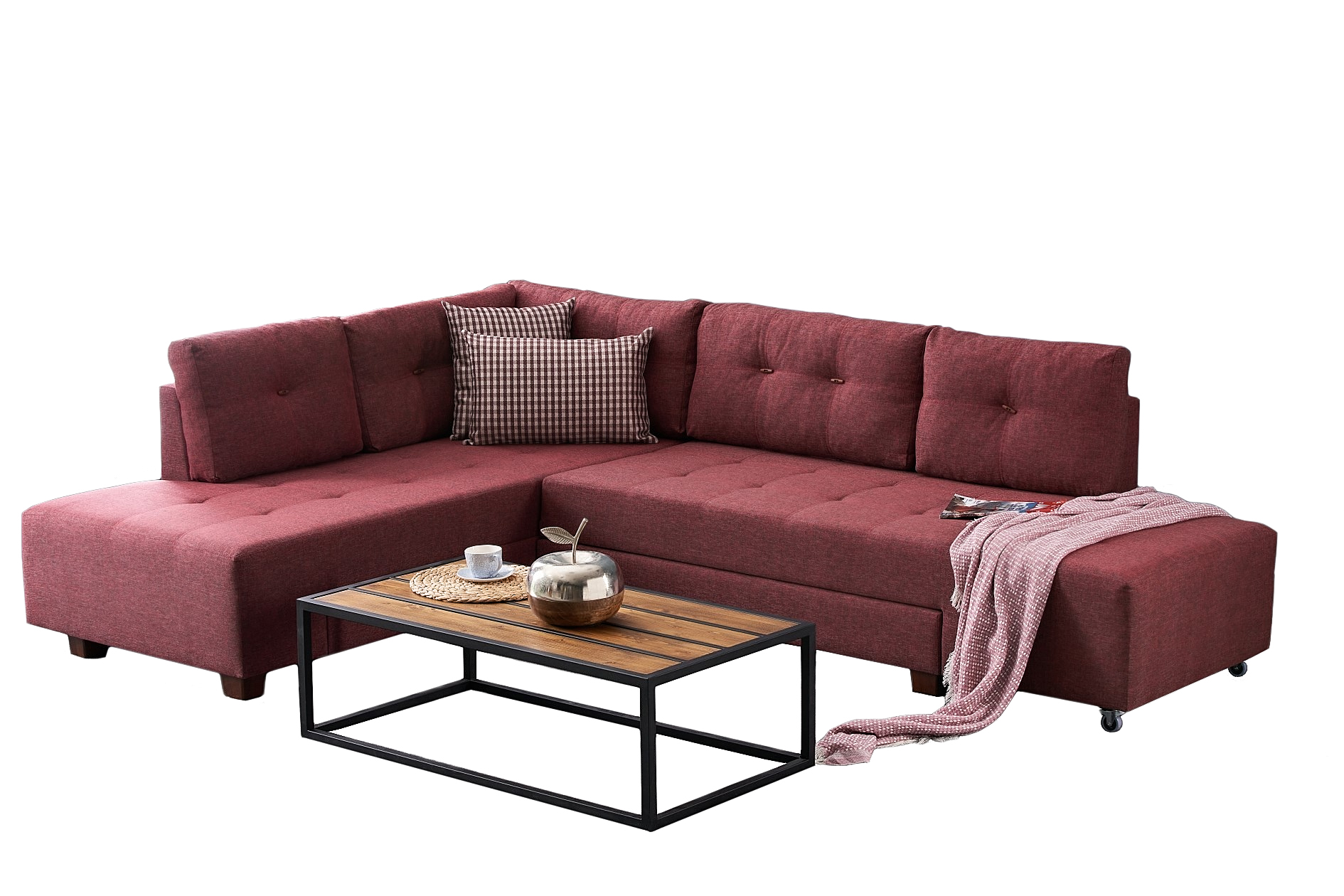 Ecksofa Manama - Burgund Ecksofa Manama - Burgund