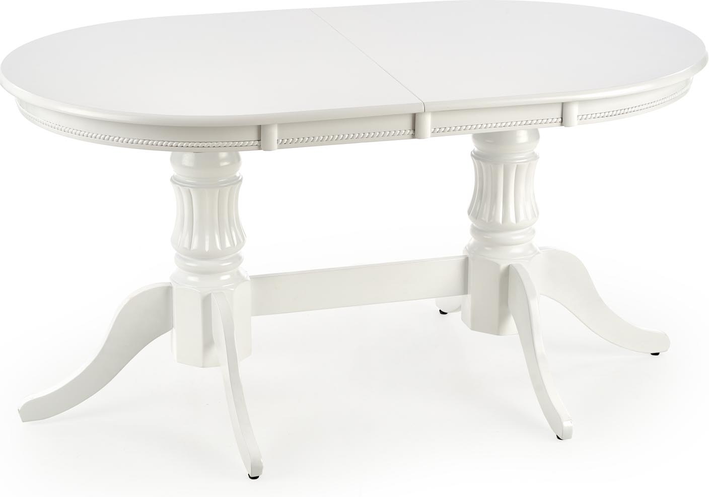 Leonardo ausziehbarer wei�er Esstisch 90x150-190 cm