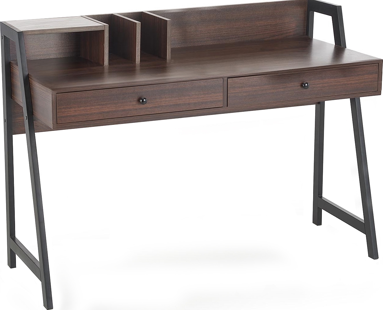 Tavolin Schreibtisch 128x48 cm - Nussbaum/schwarz