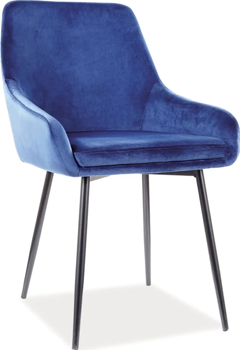 Albi Esszimmerstuhl - Blauer Samt