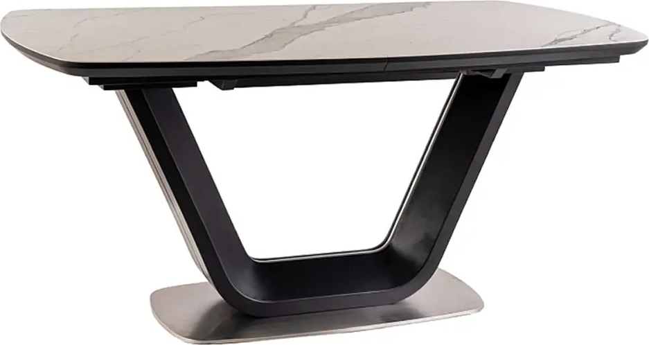 Bumbi Esstisch 160-220 cm - Weiß/Schwarz Bumbi Esstisch 160-220 cm - Weiß/Schwarz