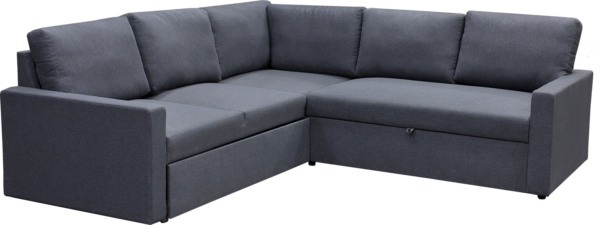 Schlafsofa mit Stauraum - Grau - Ecksofa + M�belreinigung
