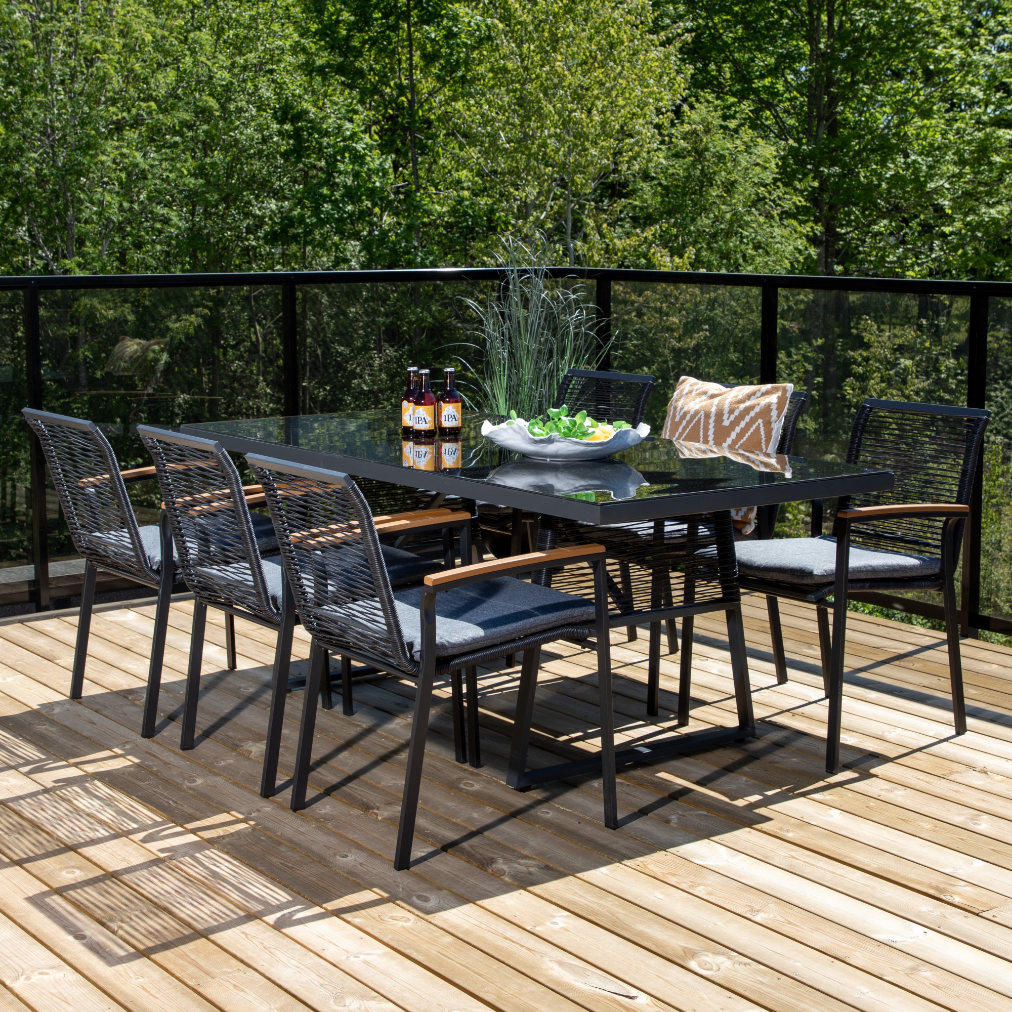 Dallas Esstisch 193 x 90 cm - Schwarz