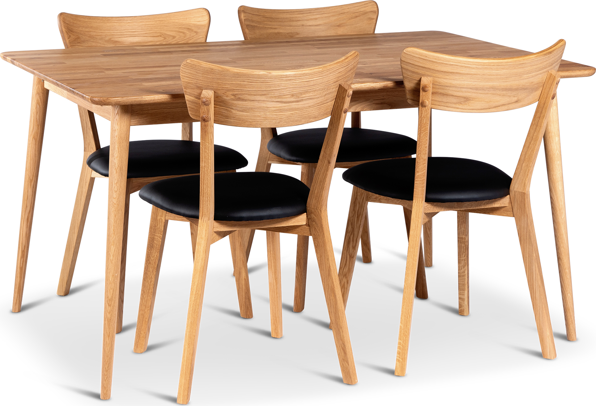 Alborg Esstisch 140x90 cm mit 4 Växjö Stühlen Alborg Esstisch 140x90 cm mit 4 Växjö Stühlen