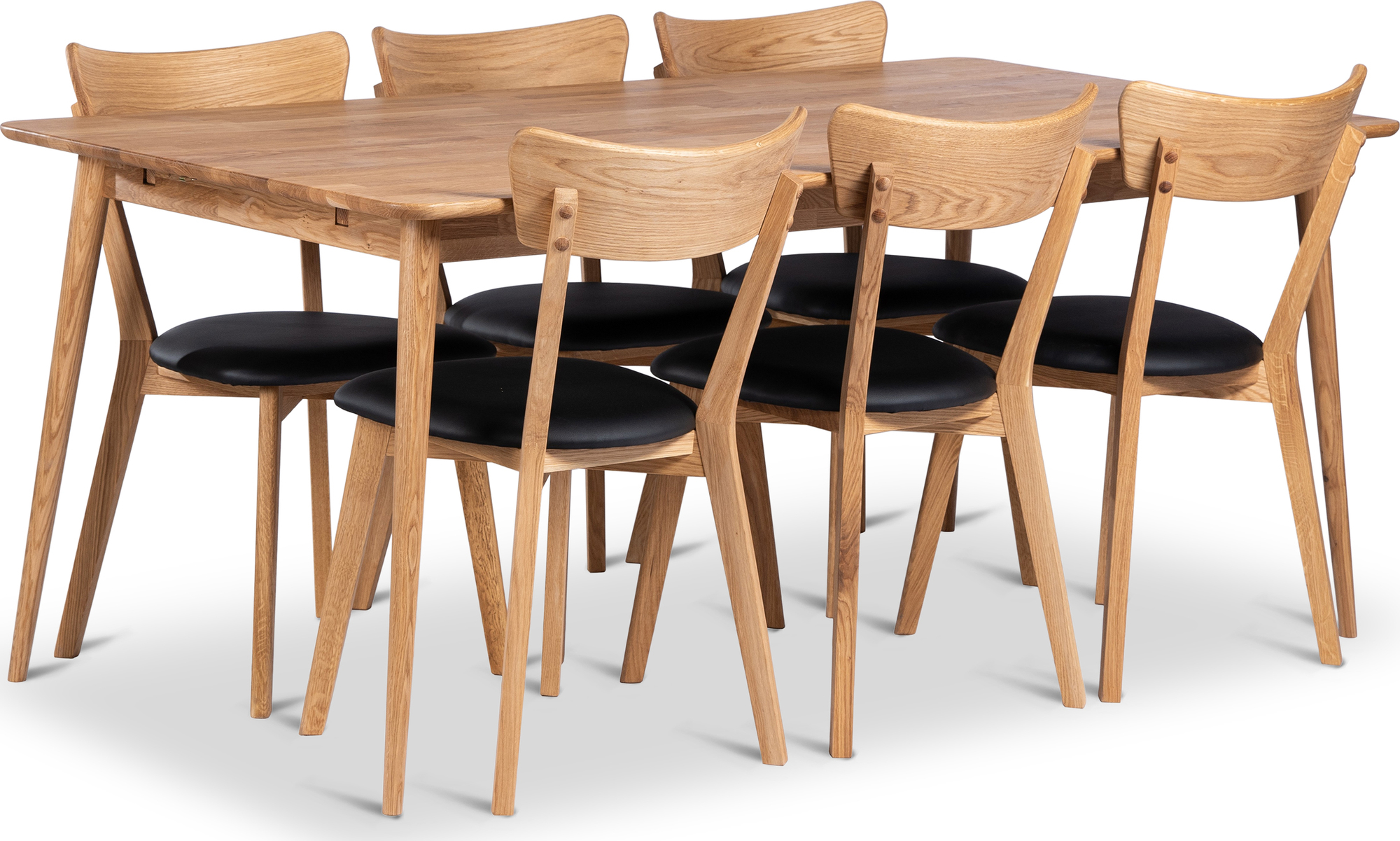 Alborg Esstisch 180x90 cm mit 6 Växjö Stühlen Alborg Esstisch 180x90 cm mit 6 Växjö Stühlen