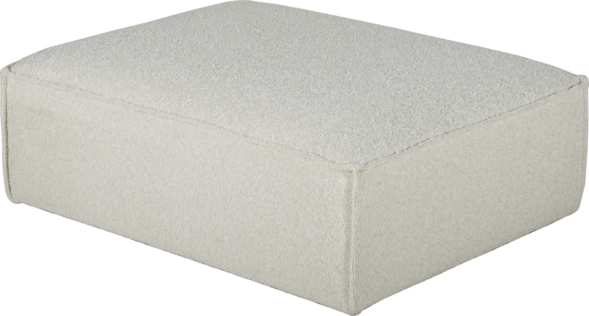 Nees modulares Sofa - Pouf - Stone White