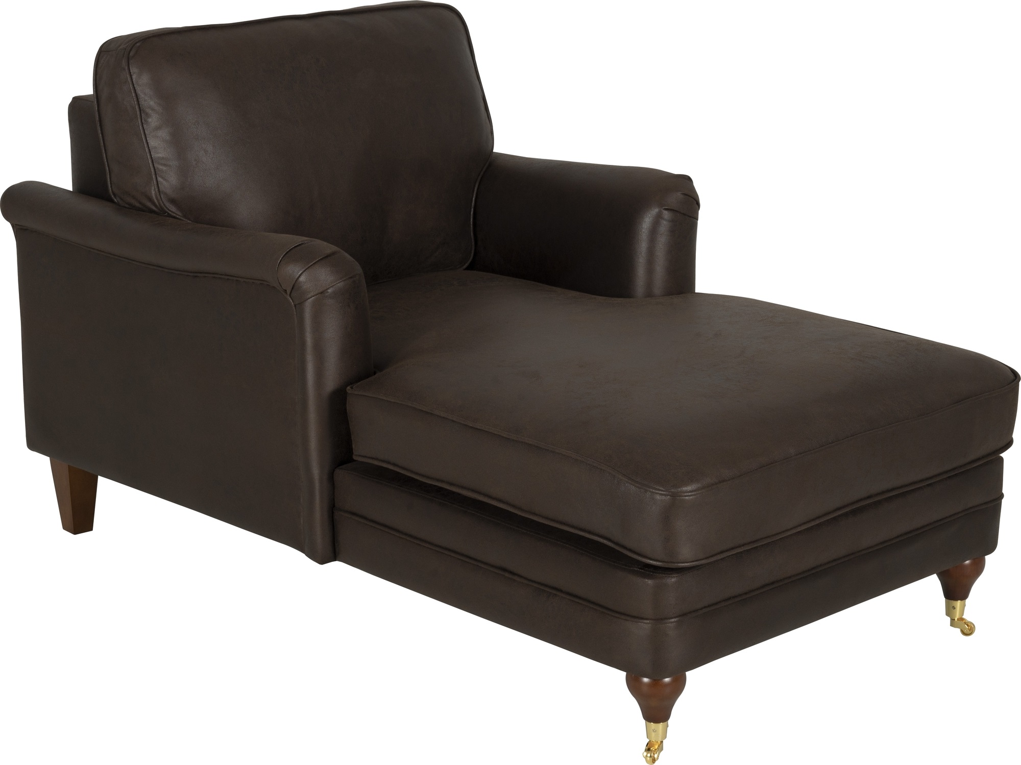 Howard Watford Deluxe Diwan-Sessel - Vintage-braunes Kunstleder