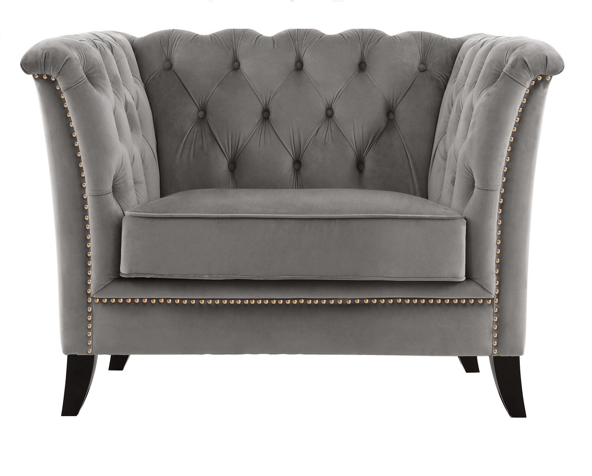 Sessel Chesterfield grau - Henry + M�belreinigung