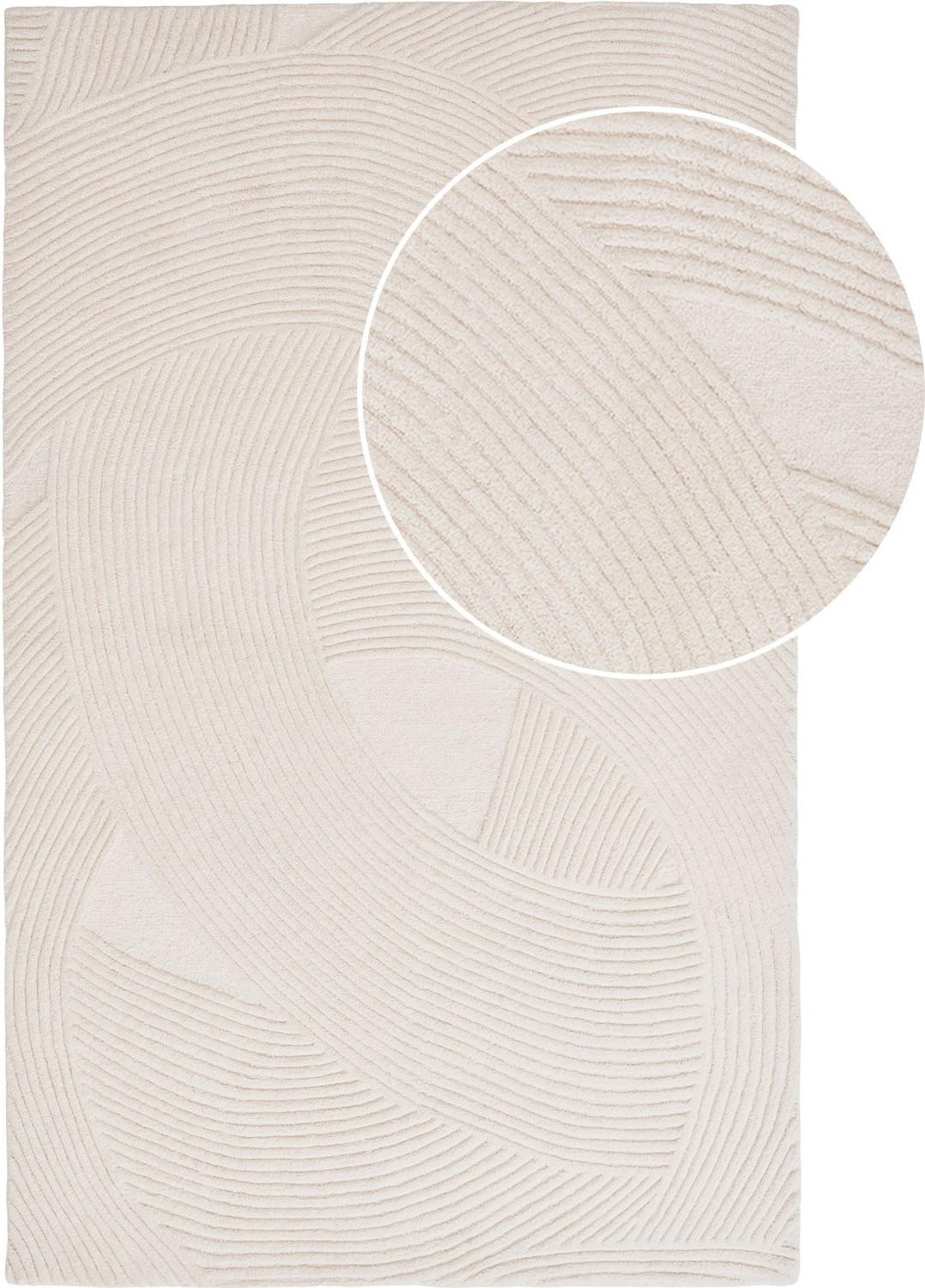 Pune-Teppich 230 x 160 cm - Elfenbein