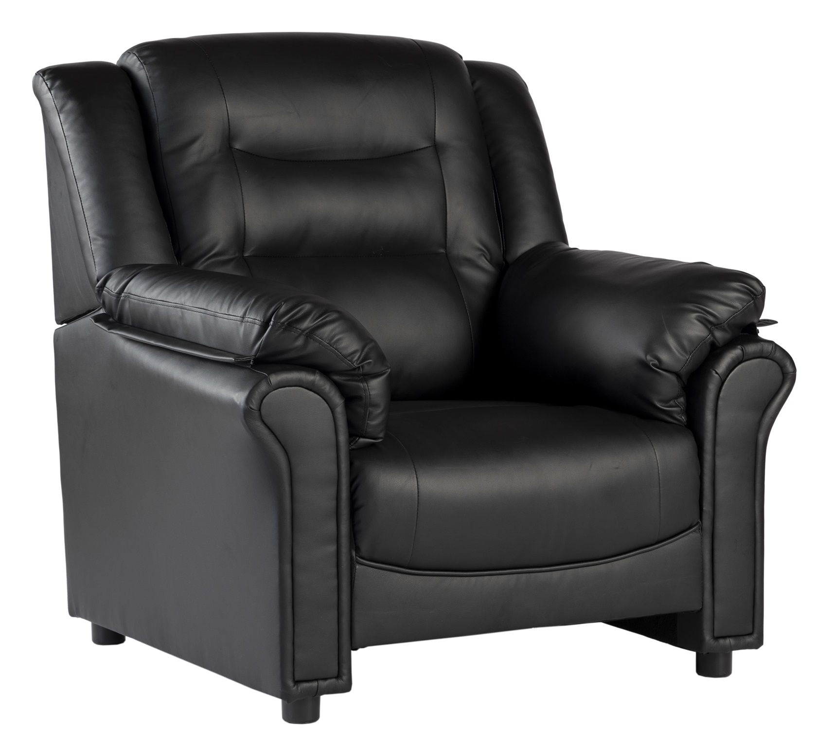 Vera-Sessel aus schwarzem PU