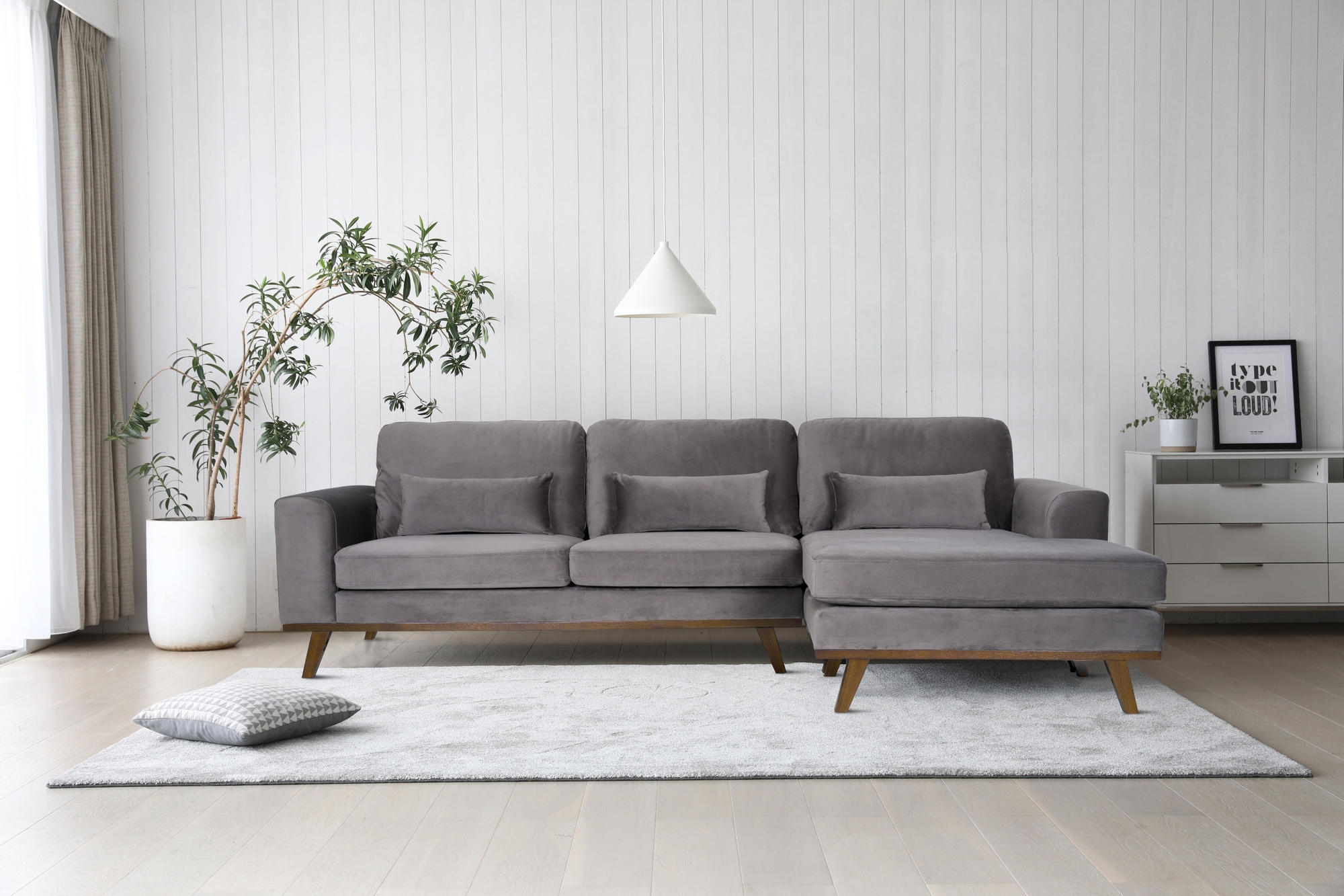 Graues Samtsofa - Kopenhagen