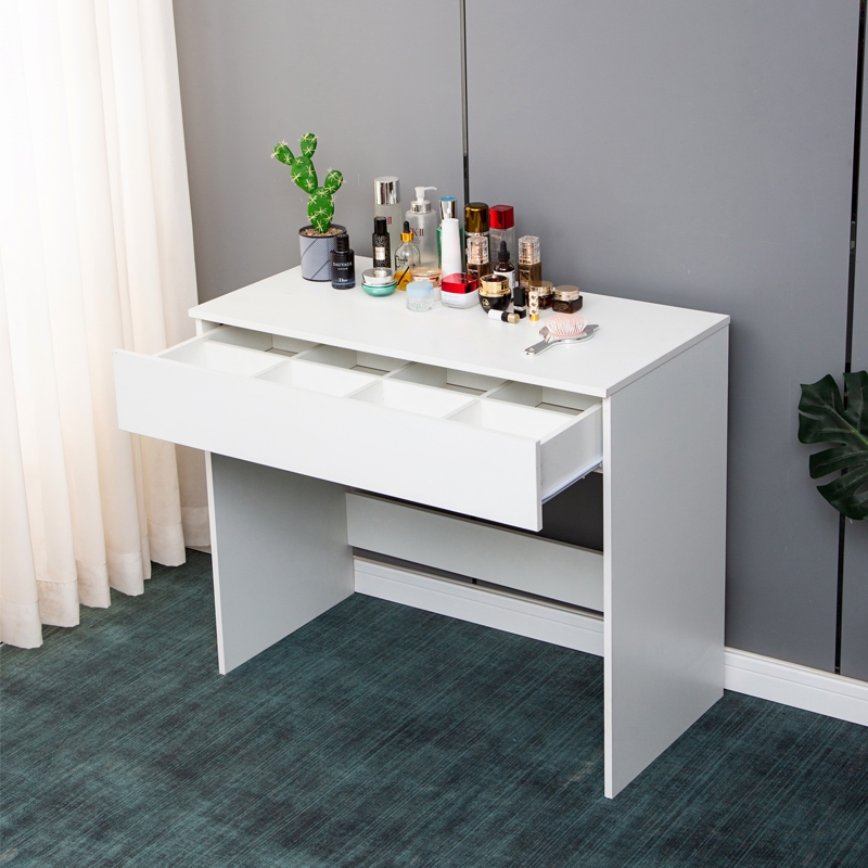 Wei�er Frisiertisch mit Stauraum, 90 cm breit