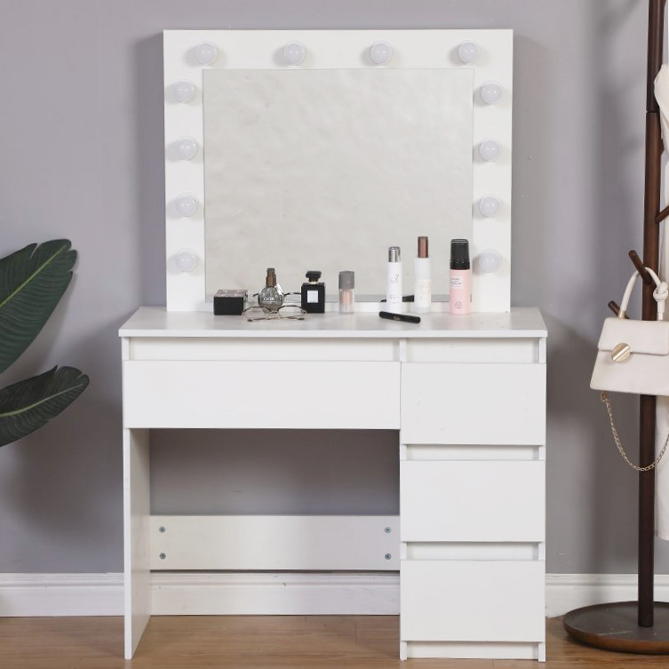 Schminktisch mit LED-Beleuchtung wei� - Giselle