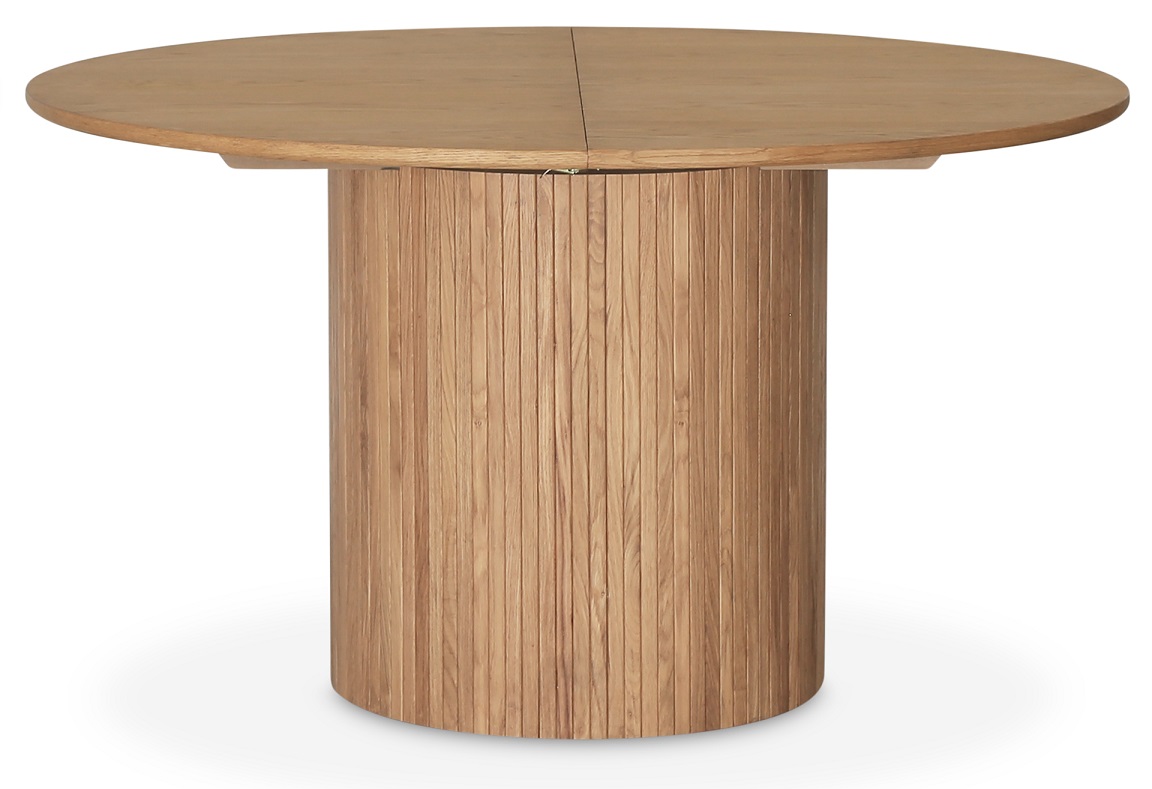 Runder, ausziehbarer Esstisch �130-170 cm, wei� gewaschen