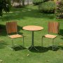 Mllan Balkonset in Teak: 2 Sthle mit rundem Tisch