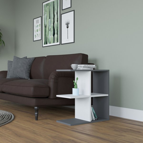 Hamlet Beistelltisch 59,6 x 29,6 cm - Anthrazit/Weiß Hamlet Beistelltisch 59,6 x 29,6 cm - Anthrazit/Weiß