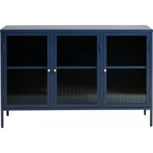 Dobb Sideboard aus dunkelblauem Metall mit Glastren