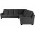 Ecksofa Salem aus grauem Stoff