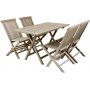 Klappbarer Esstisch Salt aus grauem Teak - 120x70 cm