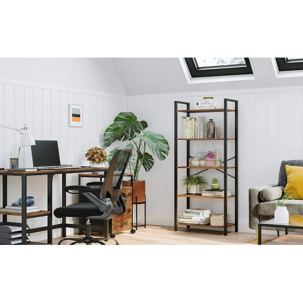 Petter Bcherregal 66 x 153 cm - Braun/Schwarz