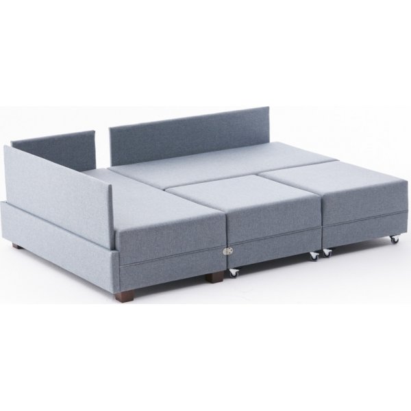 Fly Ecksofa links - Blau