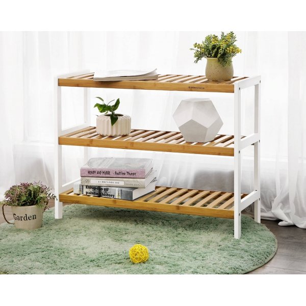 Japonica Schuhregal 70 x 55 cm - Bambus/wei�