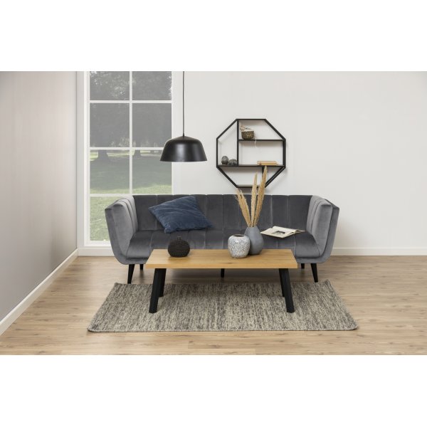 Seaford Wandregal 77 cm - Eiche/schwarz