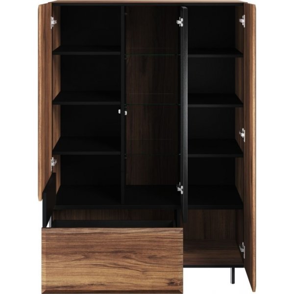 Borga Vitrine - Catania Eiche/schwarz
