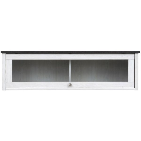 Salvador Wandschrank - wei/schwarz/Glas