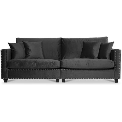 Bellino 4-Sitzer Sofa - schwarzer Samt + Fleckentferner fr Mbel