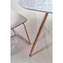Limsa Esstisch 160 cm - Grauer Marmor/Rosgold