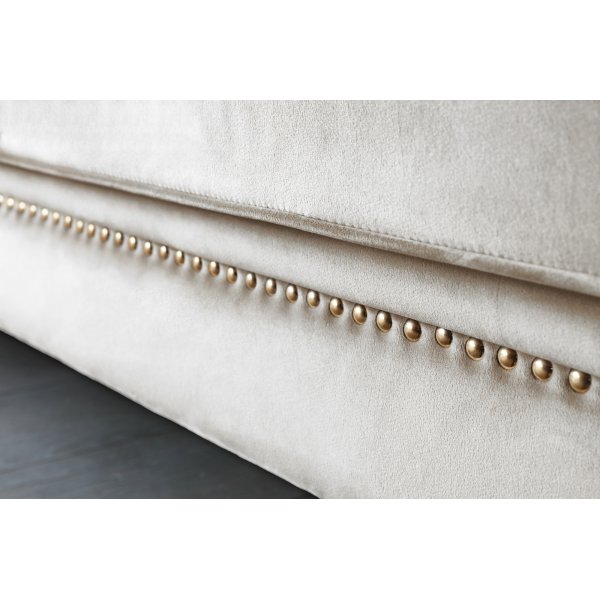 Sessel Chesterfield beige Samt - Milton