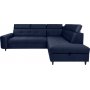 Matras Ecksofa mit offenem Ende rechts - Blau