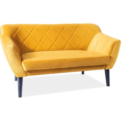 Karo 2-Sitzer-Sofa - Orangefarbener Samt