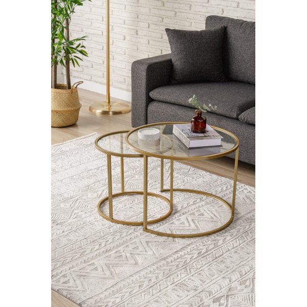 Bela Couchtisch 60/42 cm - Gold