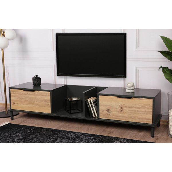 Ibiza Medienbank - Eiche/anthrazit Ibiza Medienbank - Eiche/anthrazit