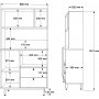 Royce Kchenschrank 3 - Eiche/wei