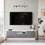 Luvio Medienbank 3 - Silber/Wei