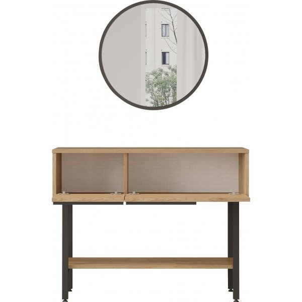 Ocean Flurtisch mit Spiegel - Walnuss/Eiche Ocean Flurtisch mit Spiegel - Walnuss/Eiche