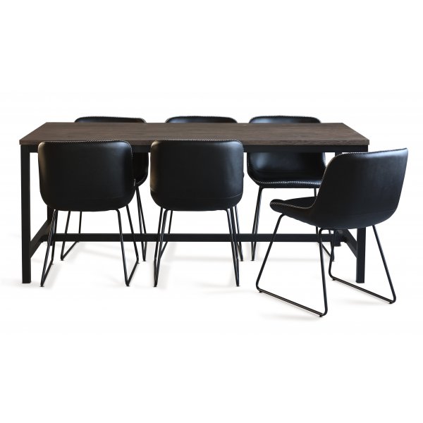 Esstisch Texas braun gebeizte Eiche 180 x 90 cm