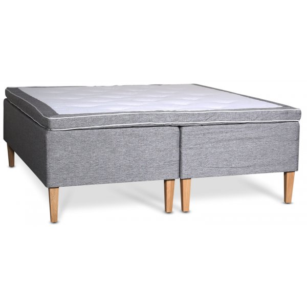 Sensation graues Bett 180x200 cm mit 7-Zonen-Tasche/Tasche
